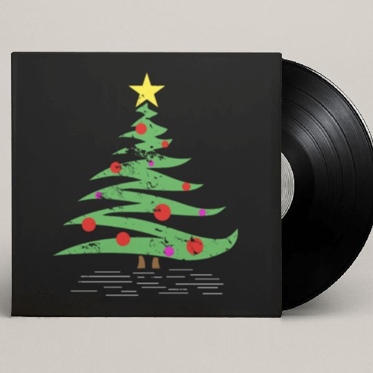 Christmas Tree gift winter kids grandparents Custom Vinyl Record Sleeves