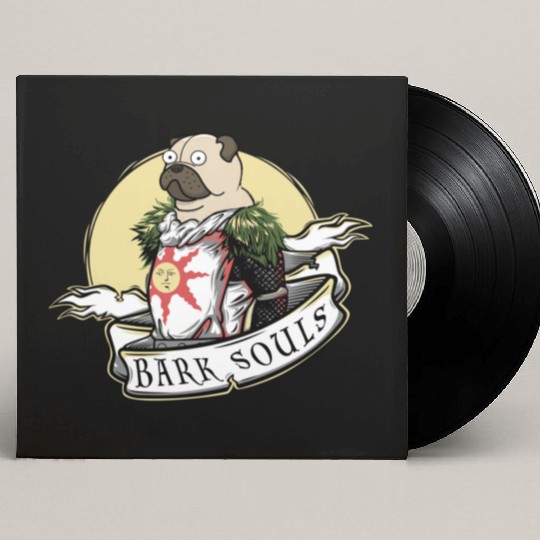 Bark Souls Custom Vinyl Record Sleeves - Pug Solaire - Dark Souls