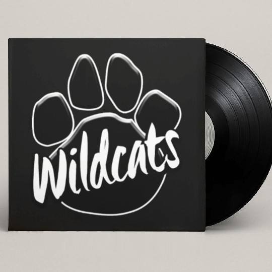 Wildcats Paw Print Mascot School Pride Custom Vinyl Record Sleeves