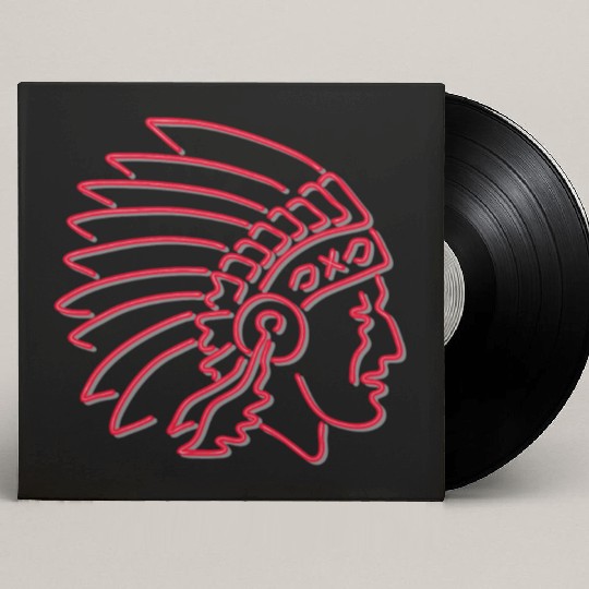 Native American Indian Chief Neon Sign Custom Vinyl Record Sleeves