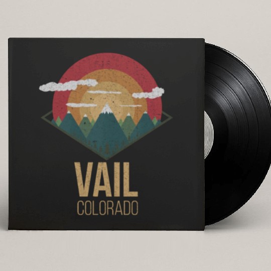 Snowboard Vail Colorado Snowpark Ski Winter Gift Custom Vinyl Record Sleeves