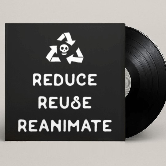 Reduce Reuse Reanimate Necromancer Tabletop RPG Custom Vinyl Record Sleeves