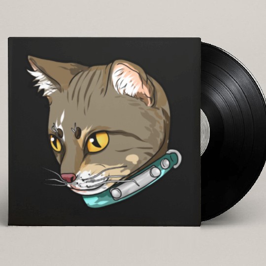 Brazilian Shorthair Cat Face Love Sweet cool funny Custom Vinyl Record Sleeves