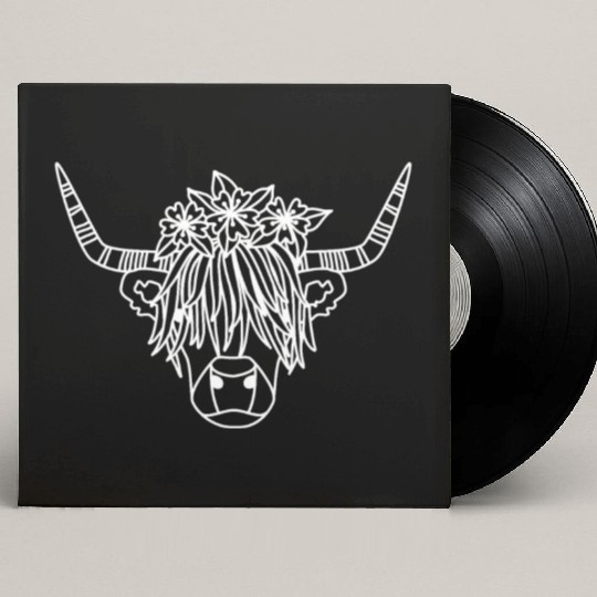 Highland Cow Custom Vinyl Record Sleeves