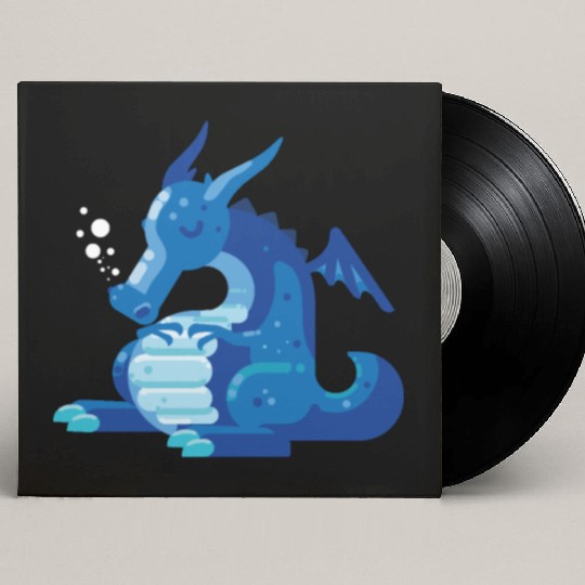 Dragon Wyvern Frost Ice Crystal Winter Fat Gift Custom Vinyl Record Sleeves