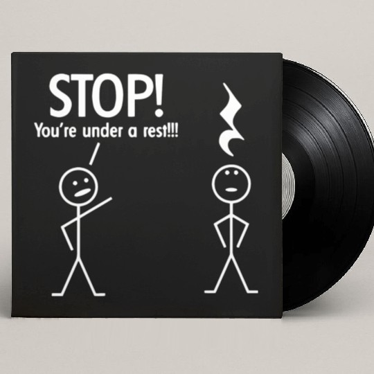 Stop You re Under A Rest Funny Novelty Music Band Custom Vinyl Record Sleeves