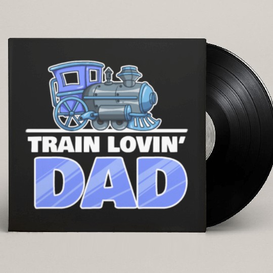 Railroad Train Lovers Dad Father's Day Gift Custom Vinyl Record Sleeves