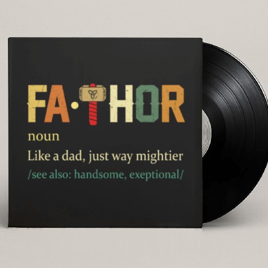 Fa Thor Like Dad Just Way Mightier Hero Custom Vinyl Record Sleeves