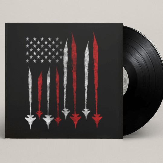 US F35 Fighter Jet Aviation USA Gift Custom Vinyl Record Sleeves