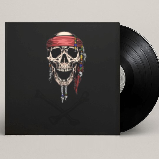Pirate Skull and Crossbones Custom Vinyl Record Sleeves