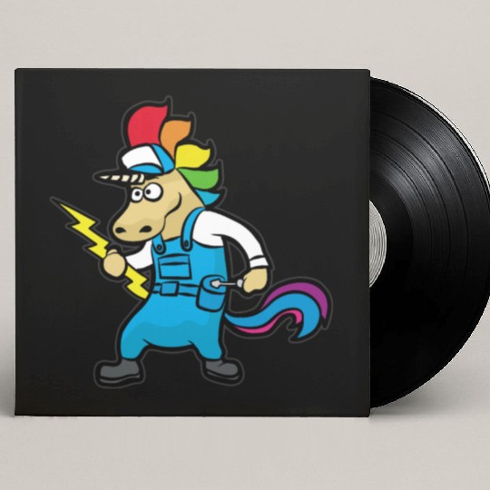 UNICORN ELECTRICIAN Electricity Lineman Wire Custom Vinyl Record Sleeves
