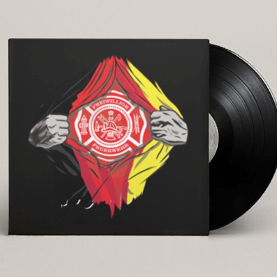 German Volunteer Fire Brigade Firefighter Custom Vinyl Record Sleeves