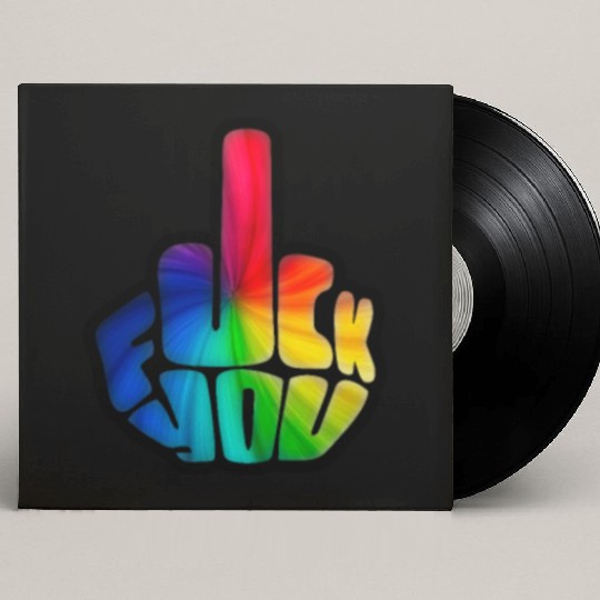Funny Cute Middle Finger Vintage Custom Vinyl Record Sleeves - F*ck You