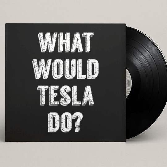 What Would Tesla Do Nikola Tesla Science Scientist Custom Vinyl Record Sleeves