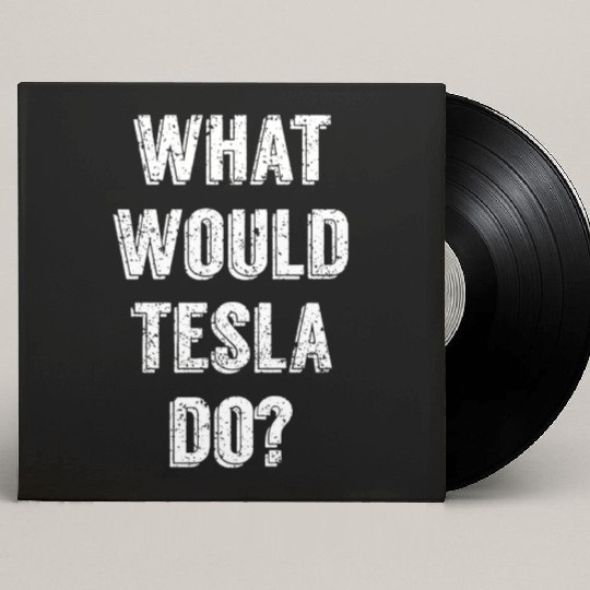 What Would Tesla Do Nikola Tesla Science Scientist Custom Vinyl Record Sleeves