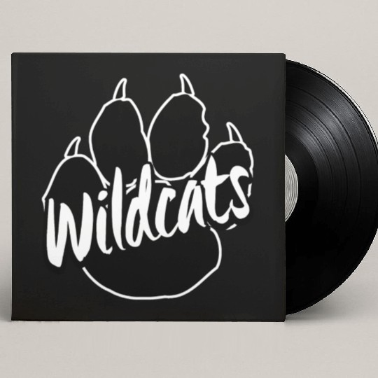 Wildcats Paw Print Back To School Spirit Mascot Custom Vinyl Record Sleeves