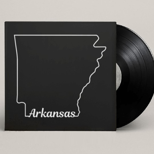 Arkansas State Pride USA Map Custom Vinyl Record Sleeves