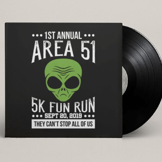Area 51 Alien Fun run Custom Vinyl Record Sleeves