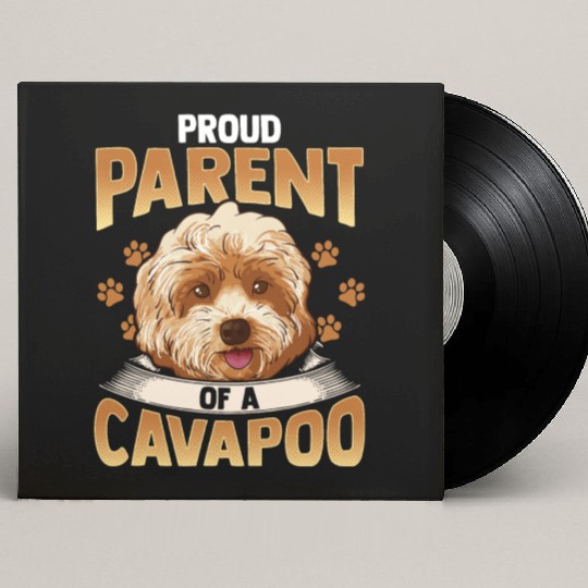 Cavapoo Dog Cavoodle Dogs Poodle Cute Puppy Gift Custom Vinyl Record Sleeves