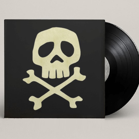 Misfits Style Captain Harlock Skull Crossbones Custom Vinyl Record Sleeves
