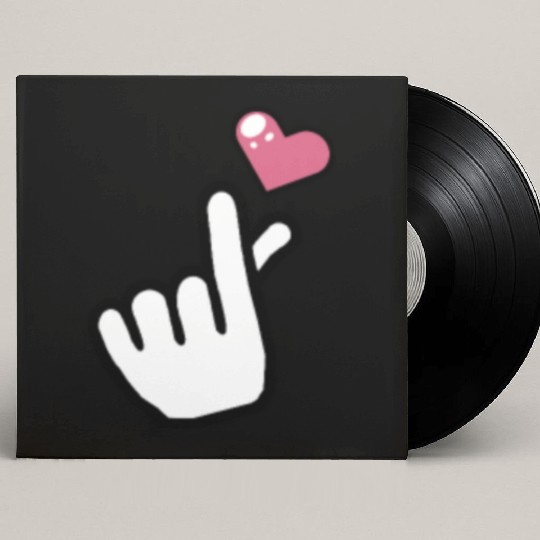 heart finger korean pop Custom Vinyl Record Sleeves