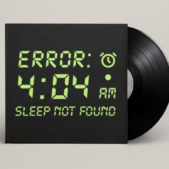 Error 404, sleep not found funny programmer gamer Custom Vinyl Record Sleeves