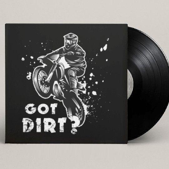 Motocross Dirt Bike Design Got Dirt Custom Vinyl Record Sleeves