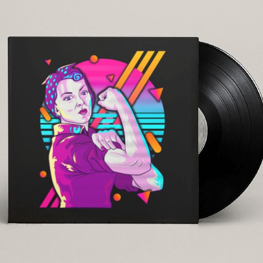 Rosie The Riveter Vaporwave Custom Vinyl Record Sleeves