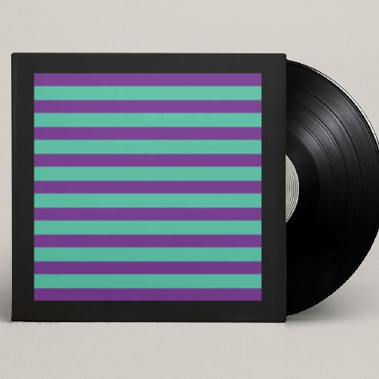 Stripes Purple Green Custom Vinyl Record Sleeves