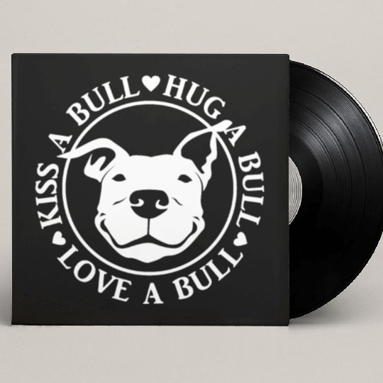 Love-A-Bull Pitbull Bully Dog Rescue Custom Vinyl Record Sleeves