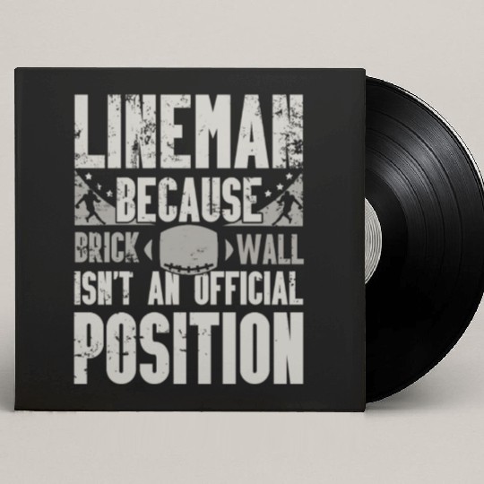 Football Lineman Design for Fall Game Days Custom Vinyl Record Sleeves