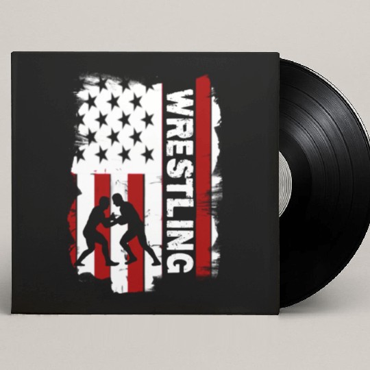 Wrestling American flag Custom Vinyl Record Sleeves
