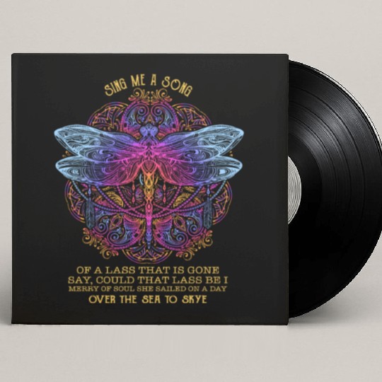 Dragonfly Sing Me A Song Cute Funny Watercolor T S Custom Vinyl Record Sleeves