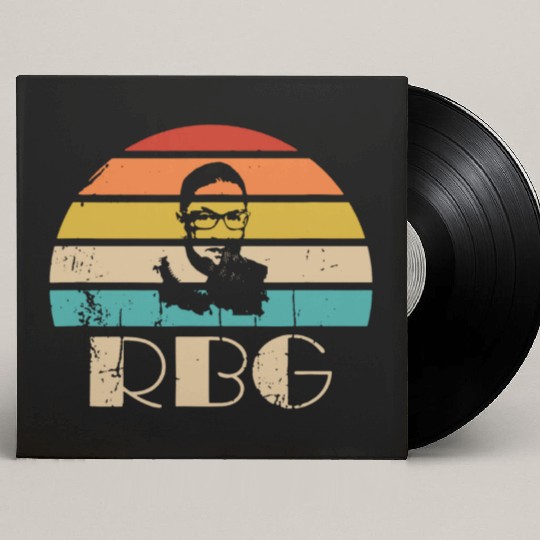 Vintage Notorious RBG Custom Vinyl Record Sleeves Ruth Bader Ginsburg