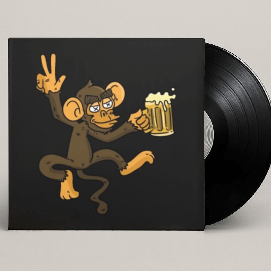 DRUNK MONKEY Beer Custom Vinyl Record Sleeves