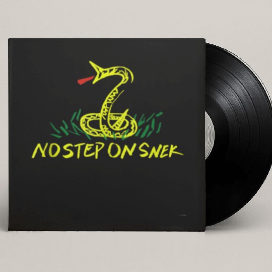 Patriotic No Step on Snek Hand Drawn Gadsden Custom Vinyl Record Sleeves