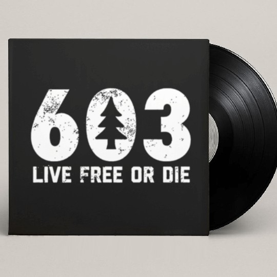 Live Free or Die 603 tree New Hampshire Custom Vinyl Record Sleeves