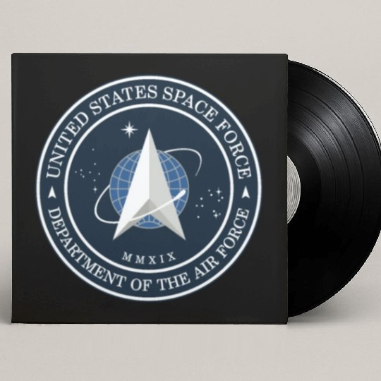 New Space Force Logo 2020 USSF Custom Vinyl Record Sleeves