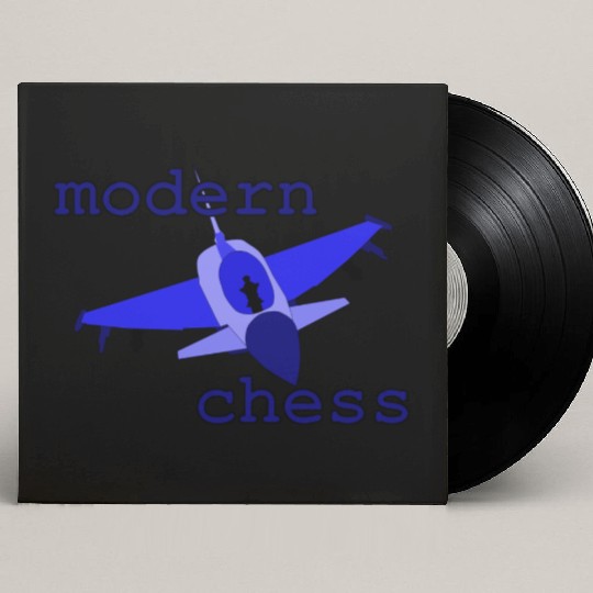 modern chess in royal blue Custom Vinyl Record Sleeves