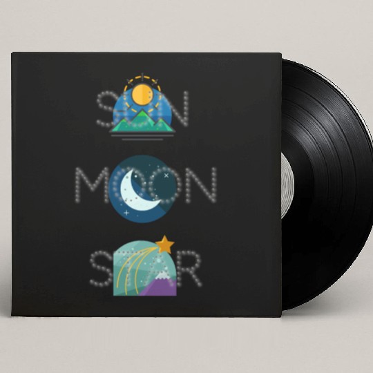 sun moon and star Custom Vinyl Record Sleeves