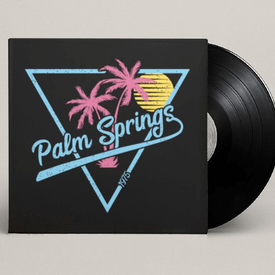 Palm Springs Vintage Retro 1975 Custom Vinyl Record Sleeves