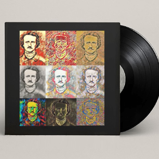 Unique Portrait Reveals Young Edgar Allan Poe Custom Vinyl Record Sleeves