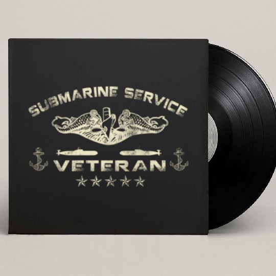 Vintage US Navy Submarine Service Veteran Custom Vinyl Record Sleeves