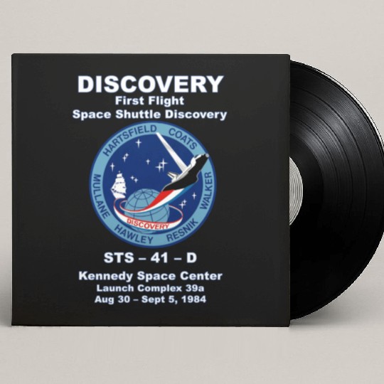 NASA Space Shuttle STS-41-D Vintage Crew Custom Vinyl Record Sleeves