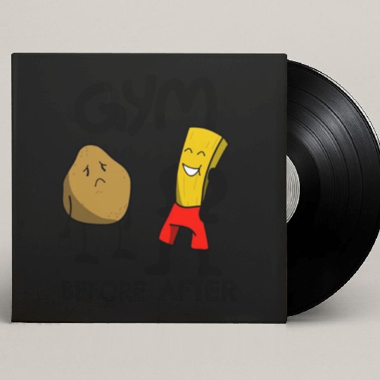 Funny Gym Potatoes Fitness Fun Custom Vinyl Record Sleeves