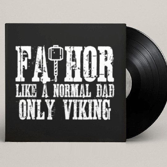 Fa-Thor Funny Vikings Fathers Day Custom Vinyl Record Sleeves