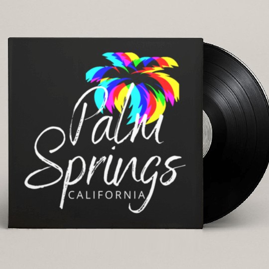 Palm Springs Neon Tree (White) Custom Vinyl Record Sleeves