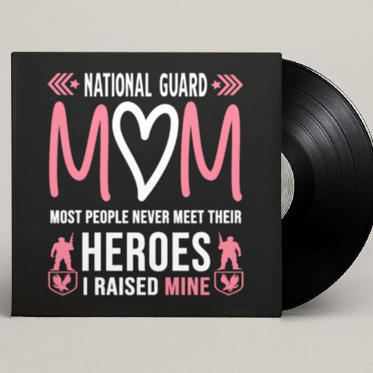 National Guard Mom Custom Vinyl Record Sleeves Army Heroes Gifts Militar