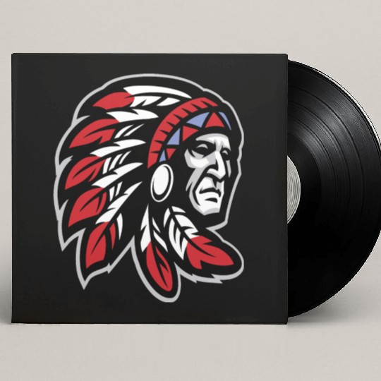 Native American Indian Headdress Custom Vinyl Record Sleeves