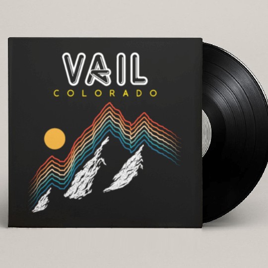 Vail Colorado Usa Ski Resort 1980S Retro Custom Vinyl Record Sleeves